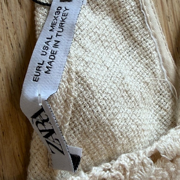 🤍 ZARA Crochet Lace Linen Blend Maxi Dress | Boho Summer | Cream | - Picture 5 of 6